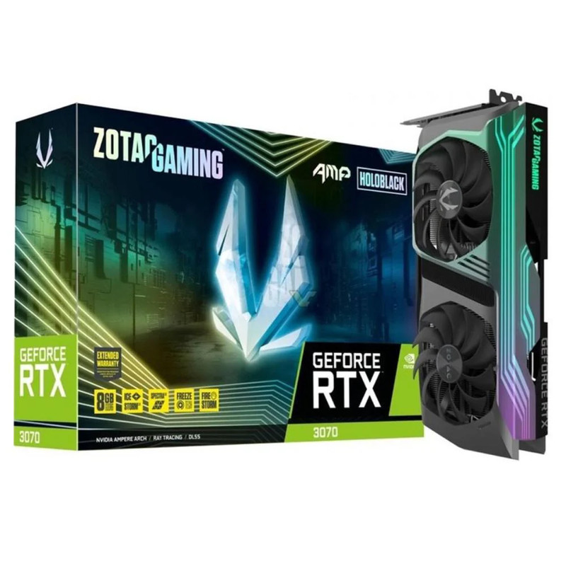 Zotac GeForce RTX 3070 AMP Holo LHR 8GB GDDR6 Graphics Card - كرت الشاشة